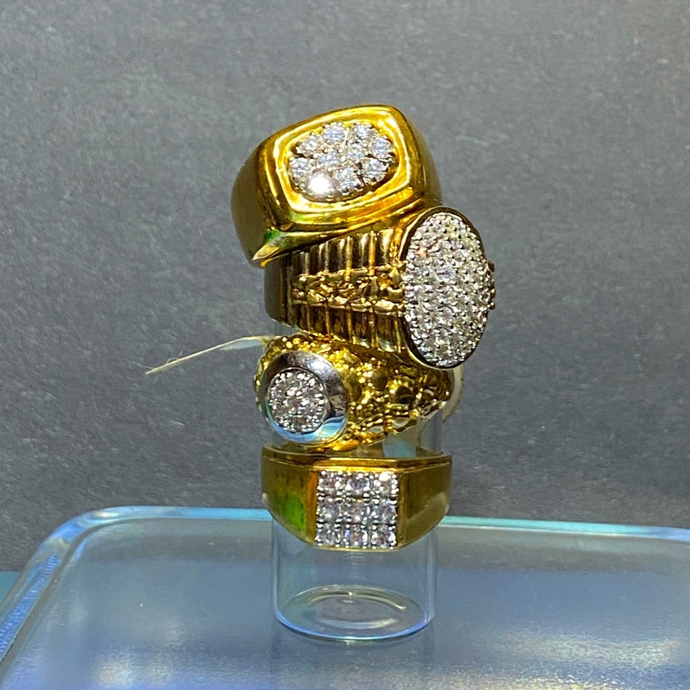 Men’s gold over silver jeweler’s sample display rings. NWT